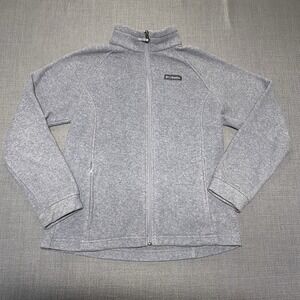 Columbia Youth/Kids Size XL Gray Fleece Full Zip Jacket Pockets XG6176